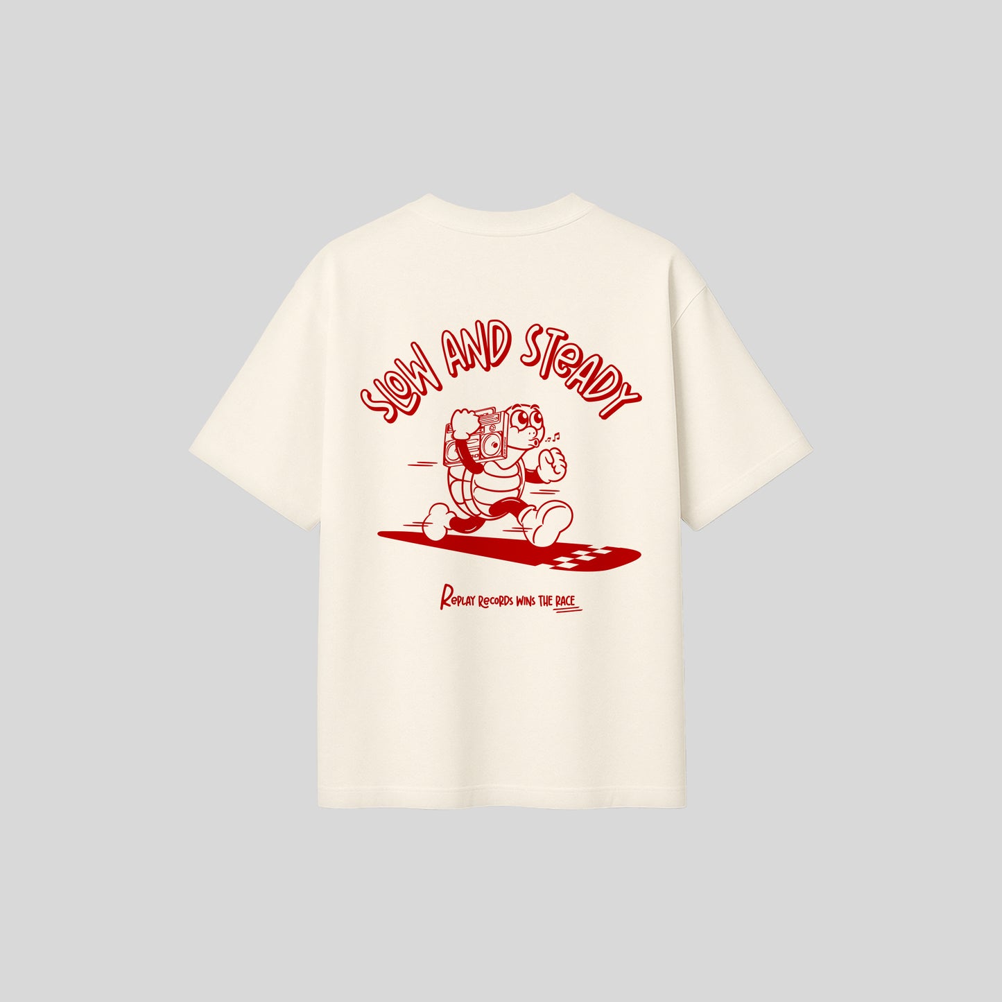 T-SHIRT SLOW & STEADY IVORY