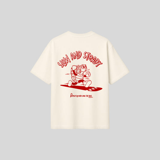 T-SHIRT SLOW & STEADY IVORY